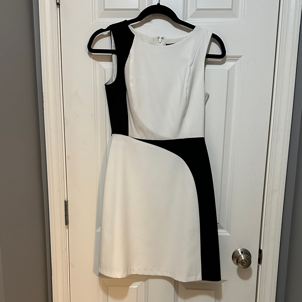 White House Black Market Monochrome Mini Dress
